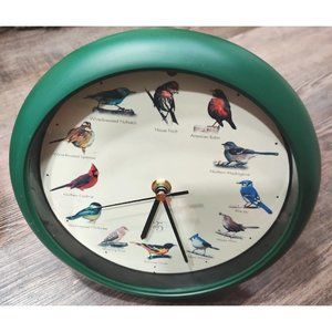 The Original Singing Bird Clock 25th Anniversary Edition Green 8.5" Tested VIDEO
